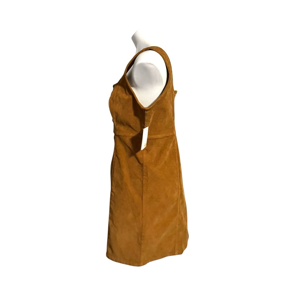 SO Camel Button-Down Corduroy Mini Dress Size X Large New - Picture 3 of 6